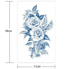 YICKYUE  -  Juice Tattoo Sticker 8Pcs/lot Flowers Tattoo Fake Long Lasting Herbal Semi-permanent Tattoos Leg Breast Sleeve Women