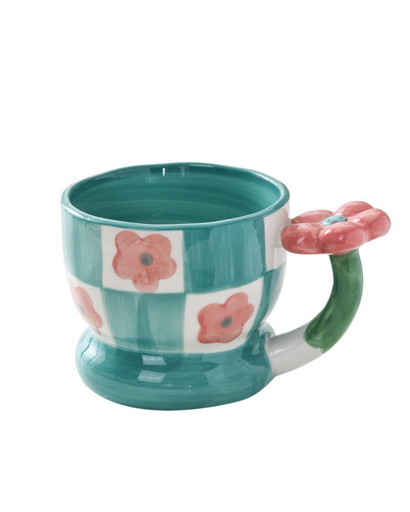 Cute Flower Colorful Mug and Spoon