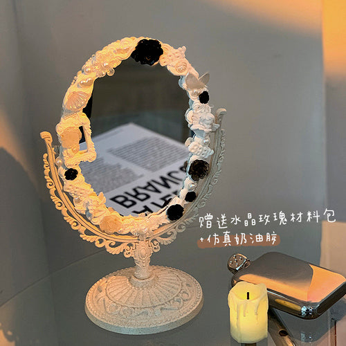 YICKYUE  -  Living Room Mirror Modern Heart Funky Cute Aesthetic Art Desk Dressing Table Cosmetics Mirror Garden Espelhos Home Decorations
