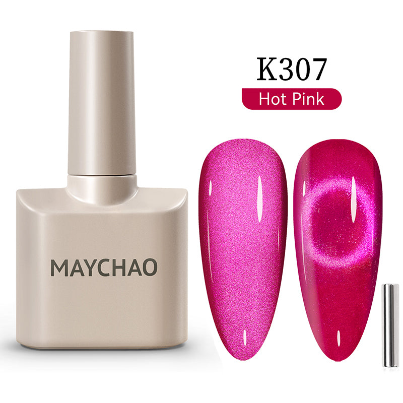 YICKYUE  -  12ML Cat Eye Gel Nail Polish Rainbow Magnetic Nail Polish with Magnet Soak off Holographic for Nail Art Manicure Salon
