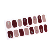 Christmas Dress Up Nail Stickers Self Adhesive Nail Sticker Minimalist Design Nails Art Decoration Nail Strips Shiny