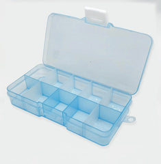 New 10 Slots Cells Colorful Portable Jewelry Tool Storage Box Container Ring Electronic Parts Screw Beads Organizer Plastic Case