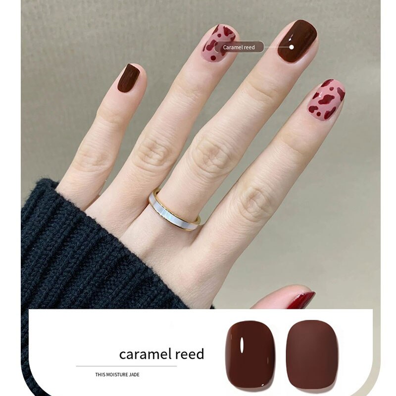 Yickyue Annies Factory Direct Sale 15ml Lucky Coffee Color Bear Nail Polish One Bottle In one Color UV Gel Soak Off