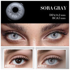 YICKYUE  Prescription Colored Contact Lenses -1.00 To -8.00 1 Year Soft Lens Natural Myopia Lenses For Bride Makeup Cosmetic