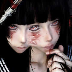 YICKYUE    JeweLens Dicoria Cosplay Halloween Scary Contact Lenses Crazy Mini Sclera Softlens 14.5mm