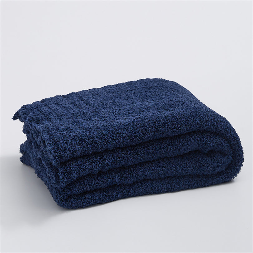 YICKYUE  -  Knitted Fleece Half Blanket, Nordic Style, Multi-Functional, Home Soft Wear, Soft Sofa Blanket, Monochromatic, Autumn and Winter