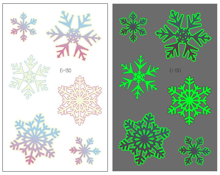 Fashion Luminous Temporary Tattoo Luminous Sticker Female Arm Shoulder Fake Tattoo Body Art Tattoo Sticker Waterproof Female
