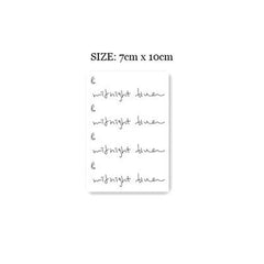 Black English Temporary Tatoo Arm Waist Decal Women Men Body Art Fake Tattoo Stickers Tatoos Flash Tatto