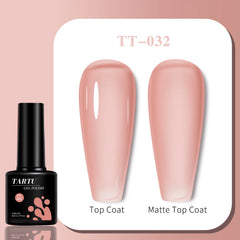 YICKYUE  -  8ml Semi Permanent Jelly Gel Nail Polish Black White Pink Natural Nude Nails Art Soak Off  UV/LED  Varnish Nail Art