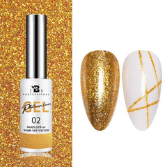 BOZLIN 12 Colors Christmas Super Platinum Liner Gel Soak Off LED UV Gel Nail Polish 8ML Nail Art Gel Manicure DIY Design Varnish