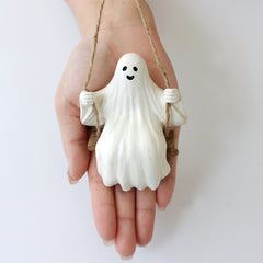 YICKYUE  -  1PC Halloween Swing Ghost Pendants Decorate Ghost Pendants Holiday Gifts Interesting Family Ornaments Decorations