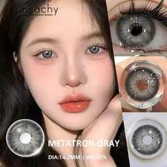YICKYUE  -  1pair Gray Colored Contact Lenses Beauty Cosmetic Makeup Pupils Blue Contact Lenses Big Eyes Color Lenses Free Shipping