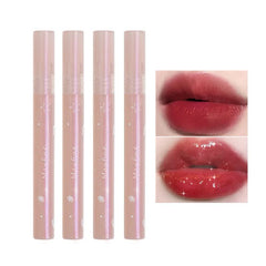 Yickyue Mirror Water Lip Gloss Water Glossy Lip Glaze Transparent Lip Oil Lasting Liquid Lipstick Clear Glitter Primer Hydrating Plump