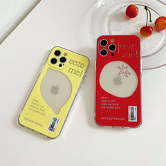 Lovely Tomato and lemon couple silicone phone case for iphone 11 12 mini pro max 8 7 plus xs max x xr cute label cover conque