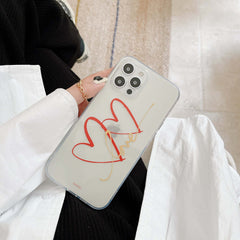 Double love Cupid heart soft silicone couples jane phone case for iphone 11 12 mini pro max 8 7 plus x xr xs max cover conque