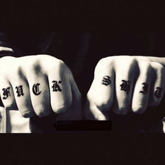 Waterproof Temporary Tattoo Sticker 26 Letter In Black Design Body Art Fake Tattoo Flash Tattoo Finger Female Male
