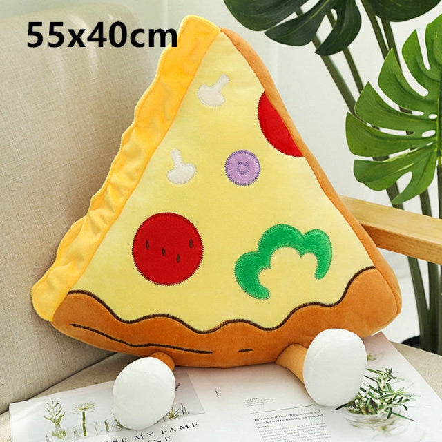 Cute Cartoon Plush Hamburger French Fries Chicken Leg Toy Stuffed Food Popcorn Pizza Pillow Cushion Kids Toys Birthday Gift