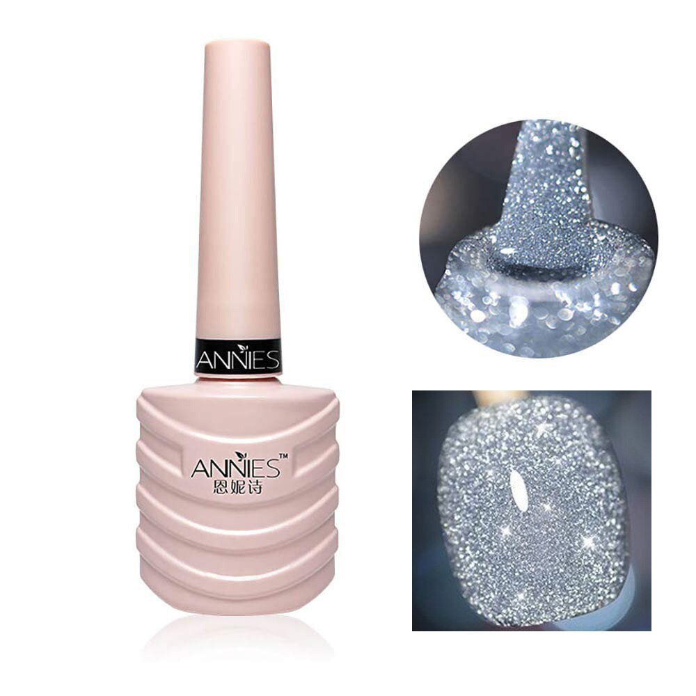 12 Colors 10ml Reflective Glitter Nail Gel Polish Sequins Semi Permanent Soak Off Top Coat UV Gel Nail Art Decoration Varnish