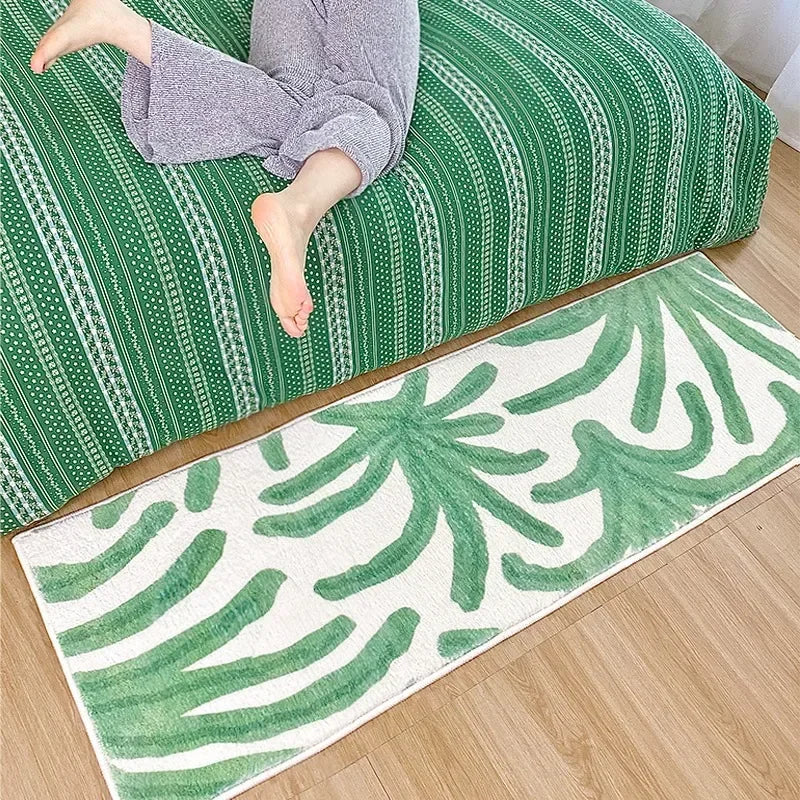 YICKYUE  -  Bedroom Rug Room Decor Carpet Bedside Mat Home Decoration Yellow Floor Mats Soft Fluffy Plush Long Area Rugs