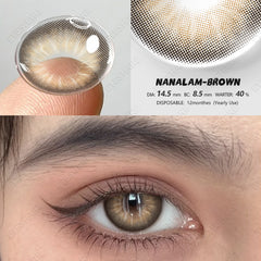 YICKYUE  - 1 Pair Colored Contact Lenses for Eyes Beautiful Pupil Blue Contact Lenses Gray Lenses Yearly Use Cosmetic Eye Lenses
