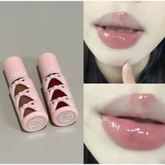 YICKYUE  -  New Bowknot Mirror Lip Gloss Moisturizing Lip Tint Long Lasting Waterproof Lipstick Women Girls Lips Cosmetics 2024 Makeup