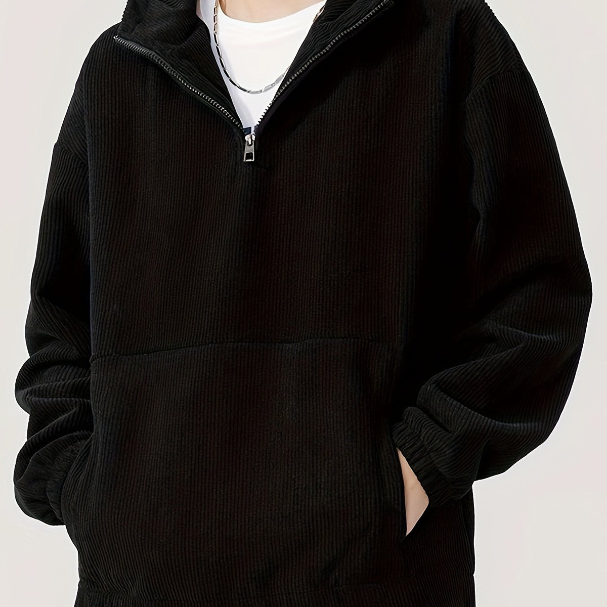 HEARUJOY  -  [Cozy Polyester] Men's Casual Hoodie - Cozy Polyester Long Sleeve Pullover - Casual Attire