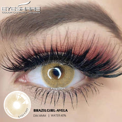 YICKYUE  -  Color Contact Lenses For Eyes 1pair Yearly Natural Green Lenses Cosmetic Soft Glasses Beauty Pupil Yearly Blue Lenses