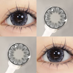 YICKYUE  -  2PCS Colored Contact Lenses for eyes with Myopia Brown Grey Lens Large Pupil Contacts Lenses Beauty Fashion Free Shipping