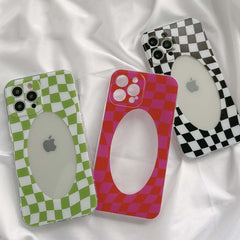 Chess mirror silicone phone case for iphone 12 mini 11 pro max 7 8 plus x xr xs max fashion cover diy photo stand shell capa