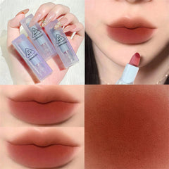 6 Colors Velvet Matte Lipstick Waterproof Long Lasting Non-stick Cup Lip Makeup Transparent Blue Tube Lipstick Sexy Red Lip Tint