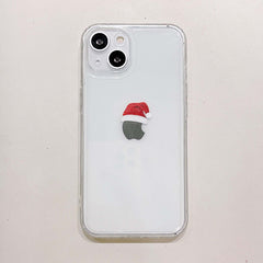 Christmas hat gift phone case for iphone 8 7 plus x xsmax xr 13 mini pro max 11 12 promax jane cute phone case clear back cover