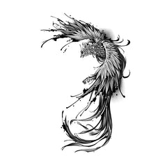 YICKYUE  -  Phoenix Temporary Tattoos,Tattoo Stickers,Waterproof Long-Lasting 15 Days,Semi-Permanent Fake Tattoo,body art for Men Women