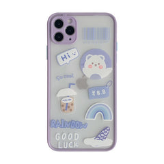 Strawberry milk phone case for iphone 11 Pro Max funda transparent silicone for iphone XR XS MAX 7 8 Plus cover case hard back