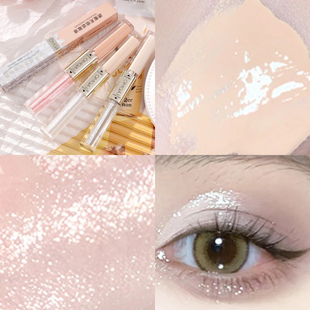 Yickyue Double Head Diamond Shiny Eyeshadow Highlight Waterproof Eyes Concealer Glitter Sequins Eye Shadow Stick Makeup Beauty Cosmetics
