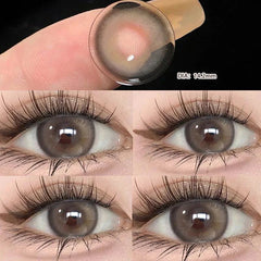 YICKYUE  -  2pcs Yearly Myopia Eyes Colored Lenses with Diopter Beautiful Pupil Natural Contact Lenses for Eyes Cosmetic Lens Free Shipping
