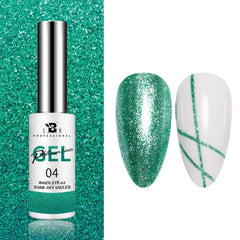 BOZLIN 12 Colors Christmas Super Platinum Liner Gel Soak Off LED UV Gel Nail Polish 8ML Nail Art Gel Manicure DIY Design Varnish