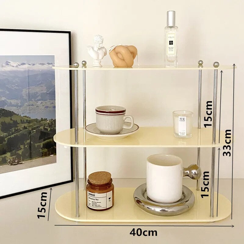 YICKYUE  -  Bathroom Storage Acrylic Cosmetics Perfume Shelf Desktop Hand-Made Blind Box Display Shelf Simple Multi-Layer Water Cup Storage