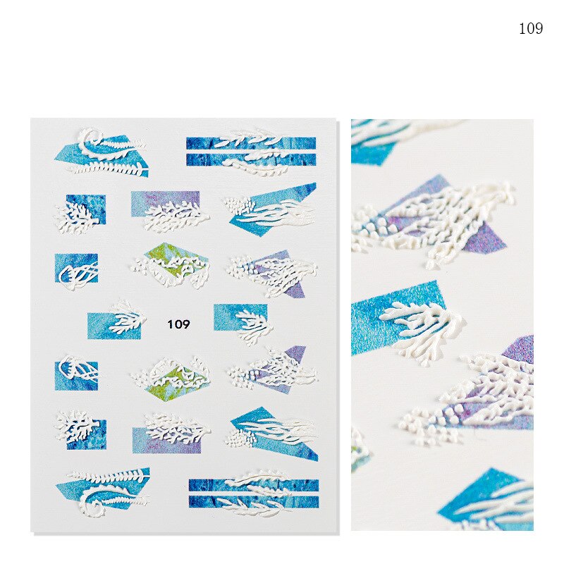 Butterfly 3D Acrylic Engraved Nail Sticker Lover Kiss Flower Nails DIY Nail Art Decor Gel Polish 5D Sticker Manicure Foils