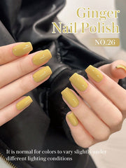 YICKYUE  -  1Pc Giner Yellow Tone Gel Nail Polish, Semi-Permanent Soak Off UV/LED Gel, Alcohol-Free Formula
