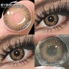 YICKYUE  1 Pair Colored Contact Lenses for Eyes Blue Eye Lenses Gray Pupil Lenses Green Eye Natural Brown Lens Beauty Makeup
