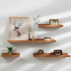 Nodic Solid Wood TV Backgroud Wall Decorative Rack Wood Storage Shelves for Bookshelf Pot Holder Artwork Crafts Display Rack