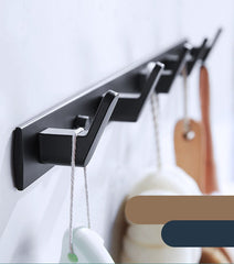 Black White Robe Hook Bathroom Kitchen Towels Bag Hat Hook Wall Mounted Clothes Coat Rack Wall Hanger Bathroom Hardware
