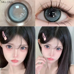 YICKYUE  -  1 Pair Fashion Color Contact Lenses for Eyes High Quality with Diopter Myopia Natural Soft Beauty Pupil Fast Delivery
