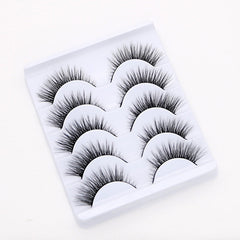 Yickyue Natural False Eyelashes 3D Eyelash Extension Volume Fake Eyelashes Reusable Lengthen Waterproof Makeup Tools Daily Korean Makeup