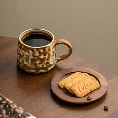 YICKYUE  -  Stoneware Coffee Cup Delicate Water Cup High-grade Retro Ceramic Breakfast Milk Mug Afternoon Tea Flower Tea Coffee Mug 200ml