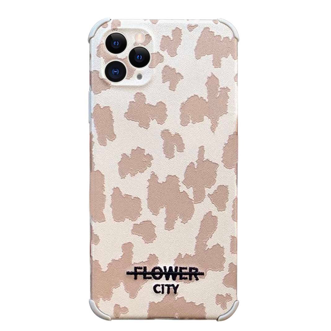 3D Relief Leopard embroidery soft silicone phone case for iphone 12 mini 11 pro max 8 7 plus se 2020 xsmax x xr coffee cover