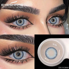 YICKYUE  1 Pair Natural Colored Contact Lenses for Eyes Gray Eye Lens Fashion Blue Lenses Cosmetic Brown Eyes Contacts Yearly