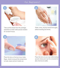 Yickyue  New 1Pair Fashion Big Lenses Myopia Colored Contact Lenses for Eyes Beauty Blue Eyes Lenses Green Pupils Brown Grey Lens