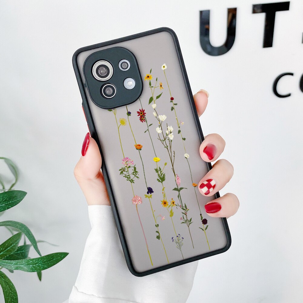 Vintage Flower Case For OPPO A54 A74 A15 A3S A52 A72 A92 A53 A32 A7 A5S A12E A8 A31 A5 A9 2020 A91 A93 A94 A95 Case Shockproof