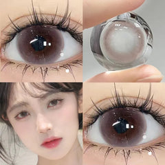 YICKYUE   -  1 Pair Color Contact Lenses With Prescription Contact Lenses Health & beauty Pupil for Natural Effect Eye Pink Lenses